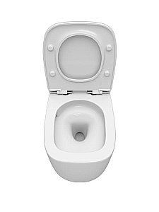 Унитаз подвесной Cezares COMFORT CZR-380-TH-TOR/SC белый, безободковый, с крышкой микролифт, слив торнадо купить в интернет-магазине Sanbest