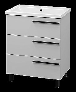 Тумба с раковиной Misty Ненси - 70 П-Нен-07070-503Я серая для ванной в интернет-магазине Sanbest