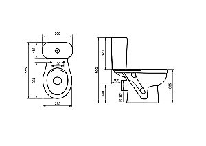 Унитаз-компакт Santek Каспер 1.WH50.1.741 белый купить в интернет-магазине Sanbest