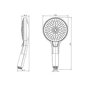 Душевая лейка Lemark LM8117C купить в интернет-магазине сантехники Sanbest