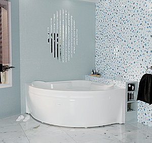 Ванна с гидромассажем Радомир Сандра 2-83-2-0-0-221 149х149 ЛЮКС ХРОМ белая купить в интернет-магазине Sanbest