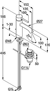 Смеситель для раковины Kludi Bozz 382930576WR4 хром купить в интернет-магазине сантехники Sanbest