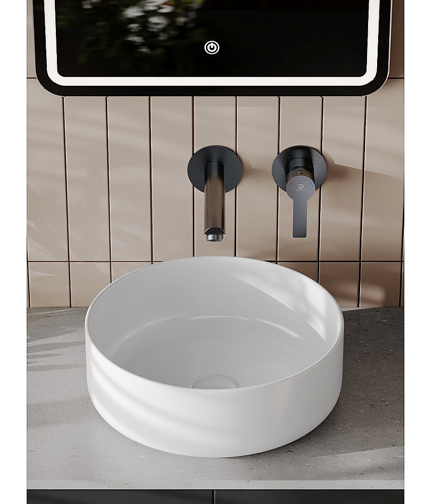 Cмеситель для раковины Agger Easy A3172255 оружейная сталь матовая купить в интернет-магазине сантехники Sanbest