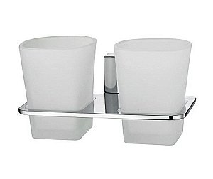 Подстаканник двойной со стаканами WasserKRAFT Leine K-5028D купить в интернет-магазине сантехники Sanbest