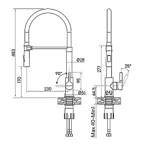 Смеситель для кухни Paulmark Halt Ha214021-CR купить в интернет-магазине сантехники Sanbest