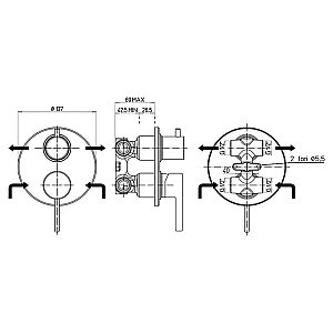 Смеситель для душа PAINI Brera 74CR6911 хром купить в интернет-магазине сантехники Sanbest