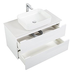 Тумба с раковиной и столешницей BelBagno ETNA H60 2C 60 Rovere Moro для ванной в интернет-магазине Sanbest