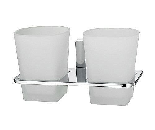 Подстаканник двойной со стаканами WasserKRAFT Leine K-5028D купить в интернет-магазине сантехники Sanbest