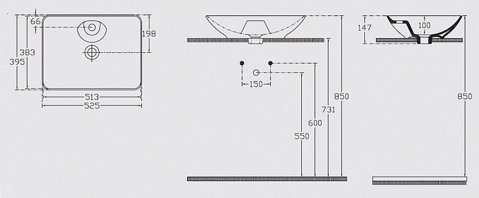 Раковина ISVEA SistemaY Clear 52 10SY50052SV белая купить в интернет-магазине Sanbest