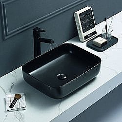 Раковина накладная Art&Max 50 AM-78109-MB черный матовый купить в интернет-магазине Sanbest