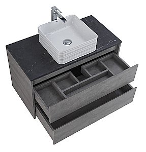 Тумба с раковиной и столешницей BelBagno KRAFT 90 Cemento Grigio для ванной в интернет-магазине Sanbest