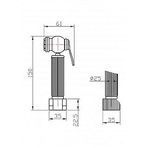 Гигиенический душ Milacio Almeria MC.801.BR бронза купить в интернет-магазине сантехники Sanbest