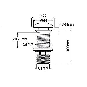 Донный клапан ISVEA Complementaries 38TP0168I мятно-зеленый матовый купить в интернет-магазине сантехники Sanbest