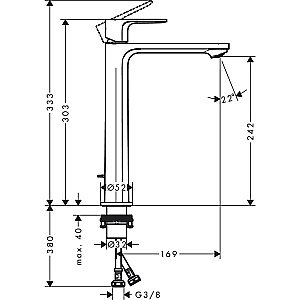 Смеситель для раковины Hansgrohe Rebris S 72580670 черный матовый купить в интернет-магазине сантехники Sanbest