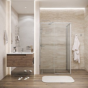 Душевой уголок Grossman Galaxy 120.K33.01.1170.10.02 110x70 стекло шиншилла/профиль хром купить в интернет-магазине Sanbest