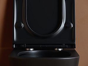 Унитаз подвесной Ceramica Nova Union CN4009TMB черный матовый, с крышкой микролифт, безободковый, слив-торнадо купить в интернет-магазине Sanbest