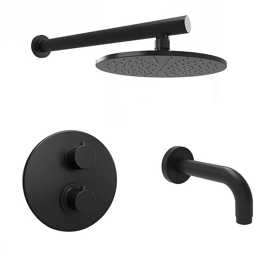 Душевая система PAINI Cox 78PZSET26911THBATHHEAD черная матовая купить в интернет-магазине сантехники Sanbest