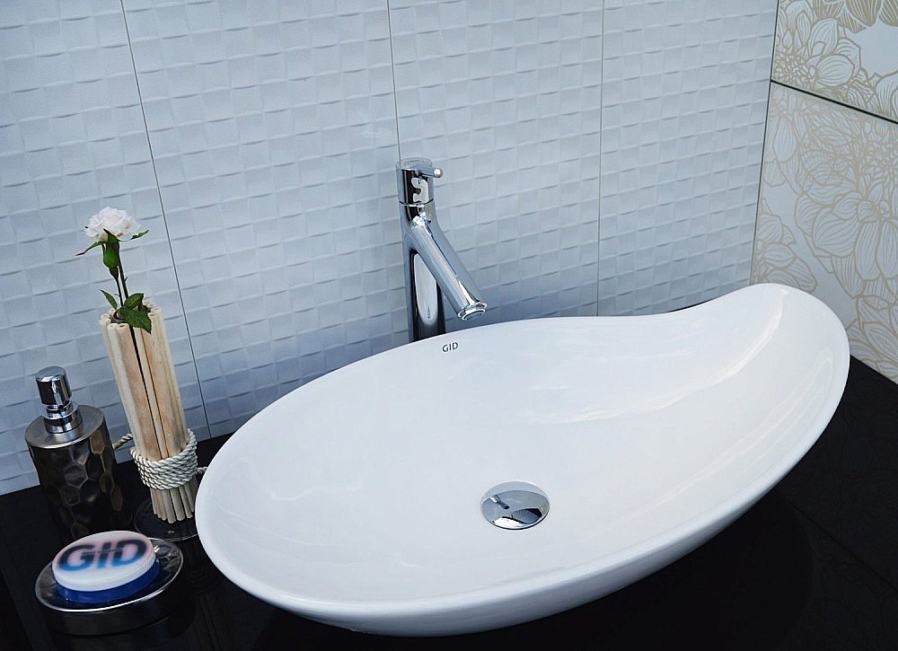 Раковина накладная Gid Creativo 65 N9052 51116 белая купить в интернет-магазине Sanbest