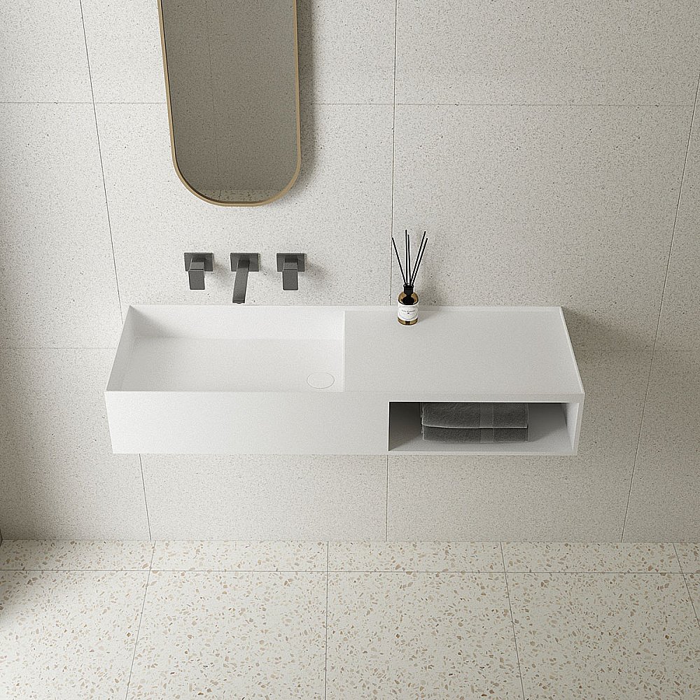 Раковина подвесная Vincea 80 VWB-6S180MW белая матовая купить в интернет-магазине Sanbest