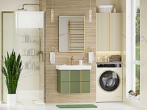 Шкаф подвесной Misty Vega 60 VEG-08060-031 кремовый для ванной в интернет-магазине сантехники Sanbest