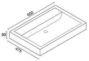 Тумба с раковиной напольная Misty Венера 60 белая/черная для ванной в интернет-магазине Sanbest