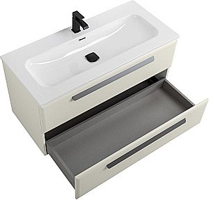 Тумба с раковиной Cezares ECO-CER-N 100 ECO-CER-N-1000-2C-SO-AS-P альпака брашированная для ванной в интернет-магазине Sanbest