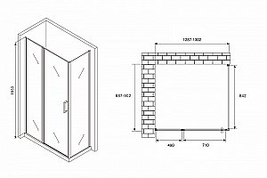 Душевой уголок ABBER Sonnenstrand AG04130S-S90 стекло прозрачное/профиль хром купить в интернет-магазине Sanbest