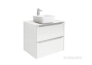 Тумба с раковиной Roca Inspira 851079806 60 белый глянец для ванной в интернет-магазине Sanbest