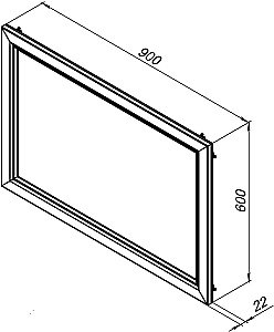 Зеркало Aquanet Амели 60х90 белый в ванную от интернет-магазине сантехники Sanbest