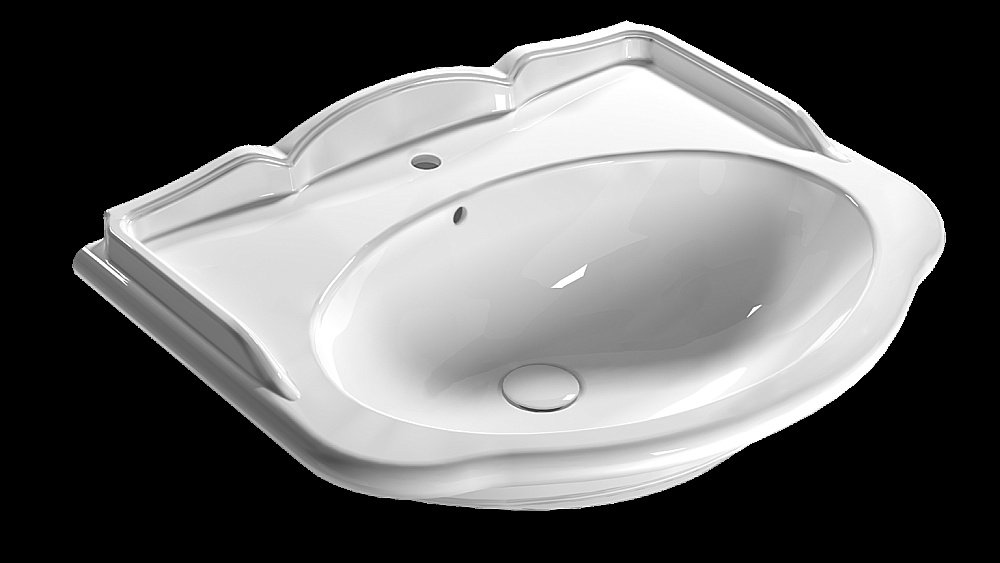 Раковина на пьедестале Globo Paestum 71 1 отверстие, белая купить в интернет-магазине Sanbest