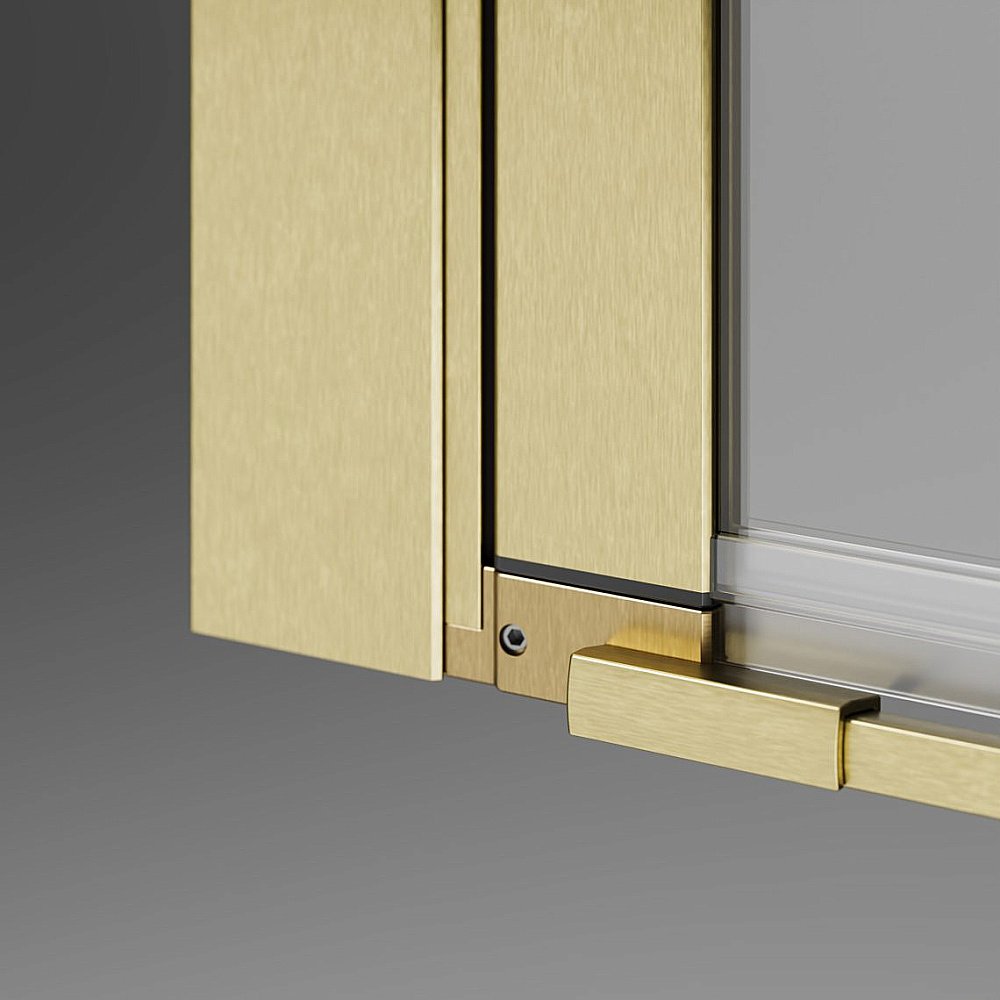 Шторка для ванны Radaway Nes Brushed Gold PND II 120 стекло прозрачное/профиль брашированное золото купить в интернет-магазине Sanbest