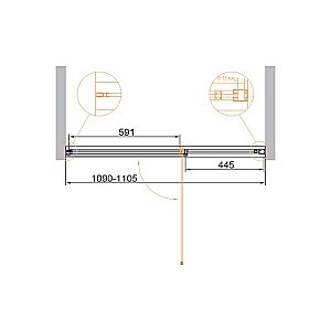 Душевая дверь Cezares URBAN-B-12-110-C-CR 110 стекло прозрачное/профиль хром купить в интернет-магазине Sanbest
