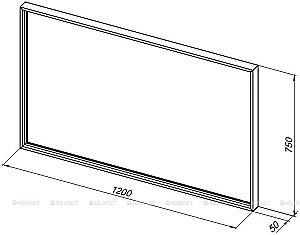 Зеркало De Aqua Алюминиум 261712 120 медь в ванную от интернет-магазине сантехники Sanbest