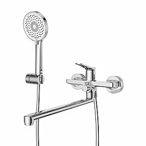 Смеситель для ванны и душа BelBagno UNIQUE-VASM-L-CRM хром купить в интернет-магазине сантехники Sanbest