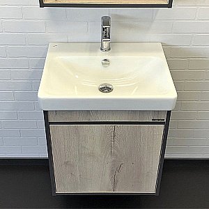 Тумба с раковиной Comforty Вена 00-00008928 55 дуб дымчатый для ванной в интернет-магазине Sanbest