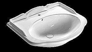 Раковина на пьедестале Globo Paestum 71 1 отверстие, белая купить в интернет-магазине Sanbest