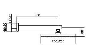 Верхний душ Webert Comfort AC0392015MET купить в интернет-магазине сантехники Sanbest