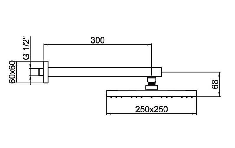 Верхний душ Webert Comfort AC0392015MET купить в интернет-магазине сантехники Sanbest