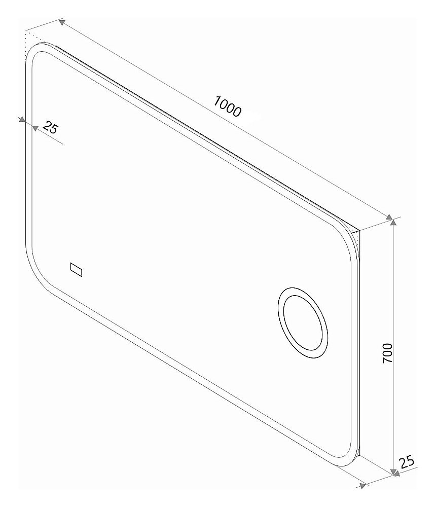 Зеркало Континент Bliss ЗЛП256 100x70 в ванную от интернет-магазине сантехники Sanbest