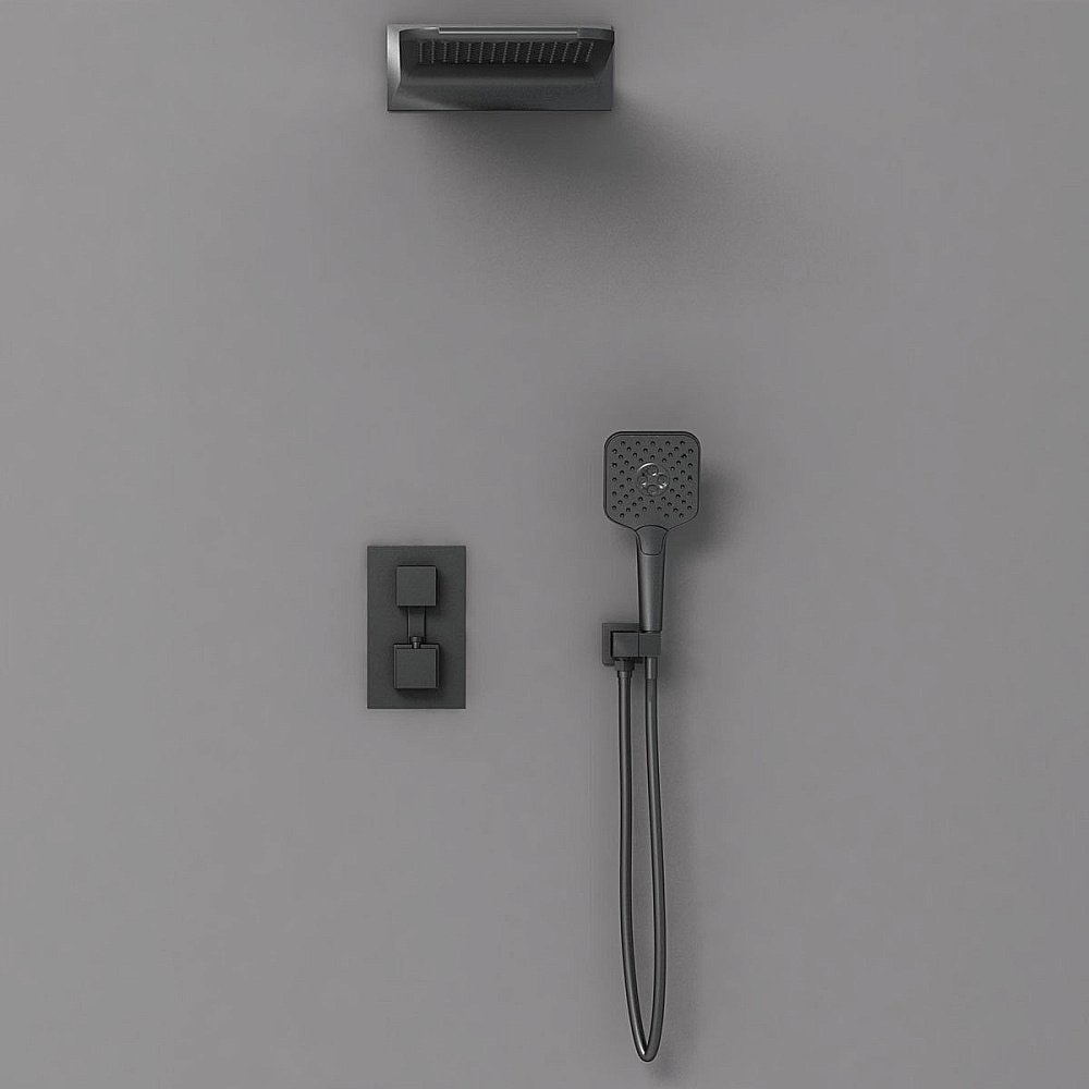 Душевая система Vincea VSFW-103TMB черная матовая купить в интернет-магазине сантехники Sanbest