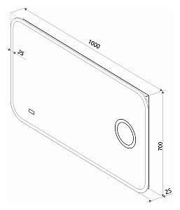 Зеркало Континент Bliss ЗЛП256 100x70 в ванную от интернет-магазине сантехники Sanbest