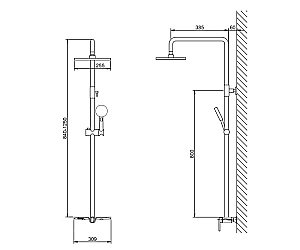 Душевая система Bronze de Luxe Icon 80112CG золото матовое купить в интернет-магазине сантехники Sanbest