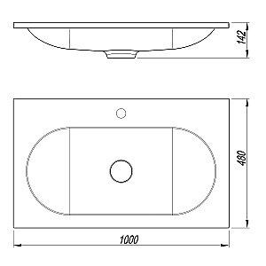 Раковина Vincea VCB-4H100J 100  жасмин купить в интернет-магазине Sanbest