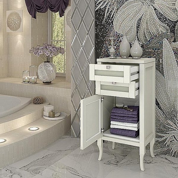 Комод Опадирис Мираж 44 слоновая кость для ванной в интернет-магазине сантехники Sanbest