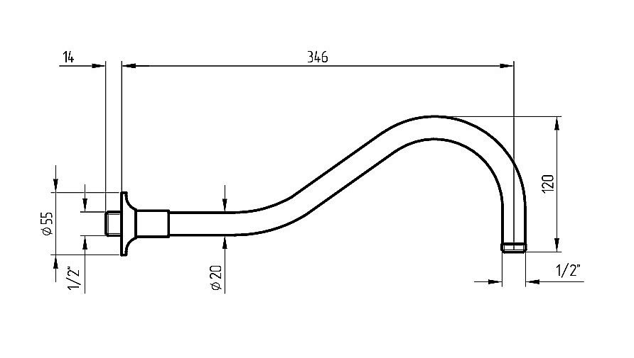Держатель верхнего душа Migliore RICAMBI 32035 хром купить в интернет-магазине сантехники Sanbest