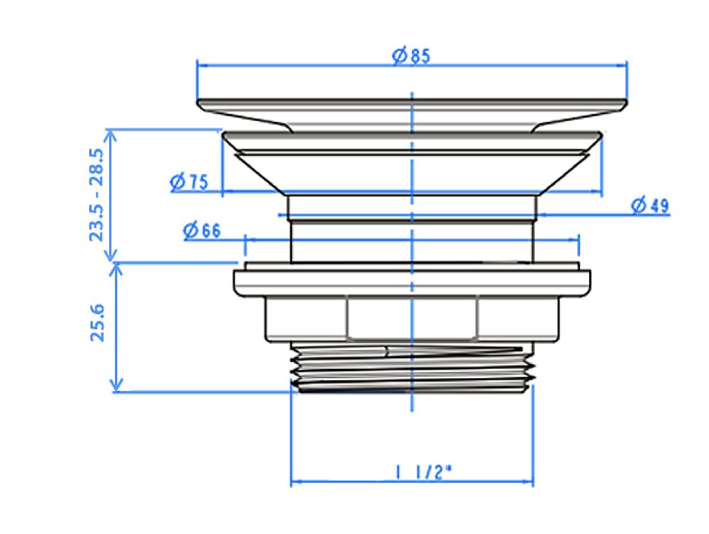 Слив-автомат для ванной Burlington CW13 купить в интернет-магазине сантехники Sanbest