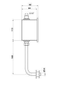 Смывное устройство для писсуара GPD PHOTOCELL FPB02 купить в интернет-магазине сантехники Sanbest