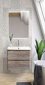 Тумба с раковиной BelBagno ALBANO 2C 60 Pino Scania для ванной в интернет-магазине Sanbest