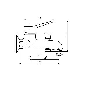 Смеситель для ванны Dorff Optima D2010008 хром купить в интернет-магазине сантехники Sanbest