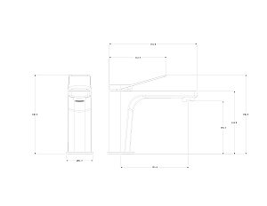 Смеситель для раковины WONZON & WOGHAND WW-XH-013-BGG темный графит купить в интернет-магазине сантехники Sanbest